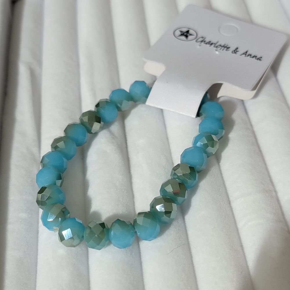 Charlotte & Anna Blue and Green Beaded Bracelet